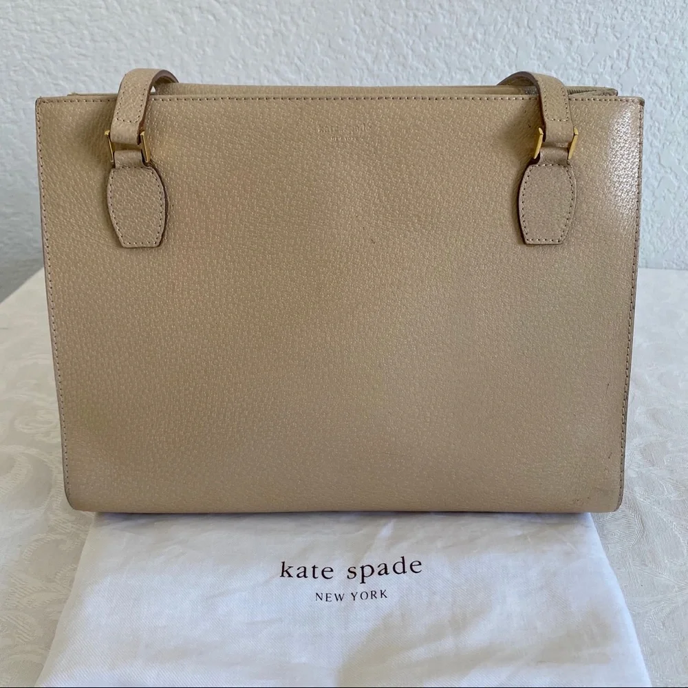 Kate spade beige Italian leather bag